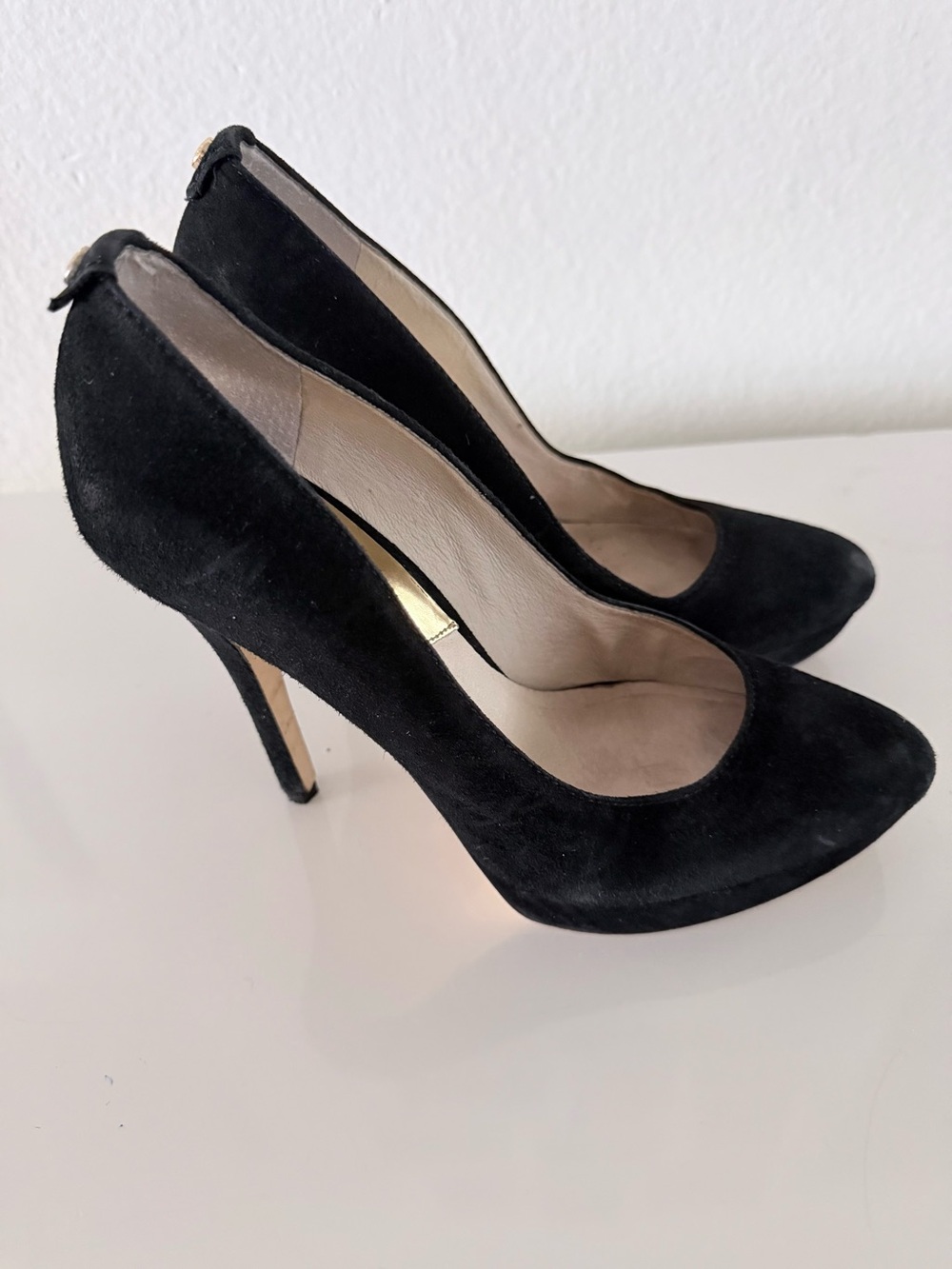 Michael Kors Black Suede Pointed Toe Stiletto Pumps